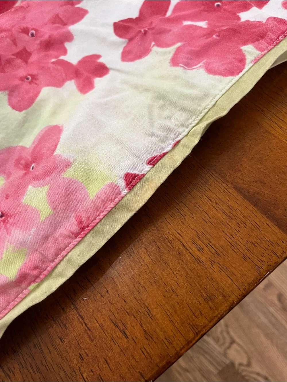 Twin - Tommy Hilfiger Hydrangea Print Duvet Cover & Sham - Pink & Green